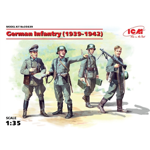 ICM 1/35 German Infantry (1939-1942) (4 Figures) Plastic Model Kit