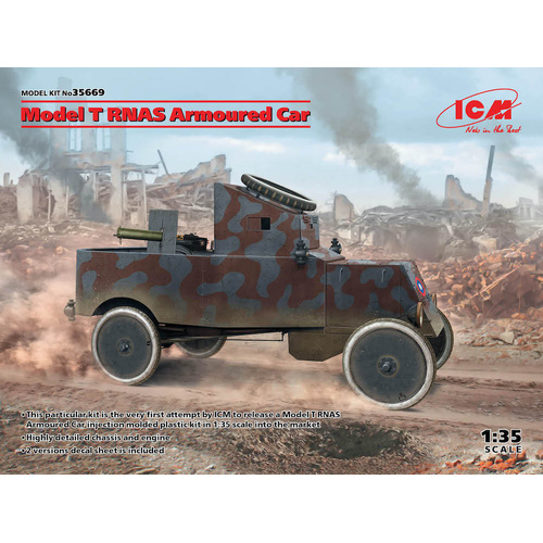 ICM 1/35 Model T RNAS Armoured Car Plastic Model Kit