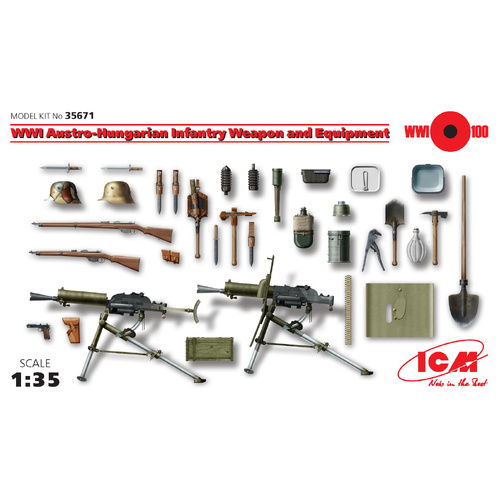 ICM 1/35 WWI Austro-Hungarian Infantry Weapon and Equipment Plastic Model Kit