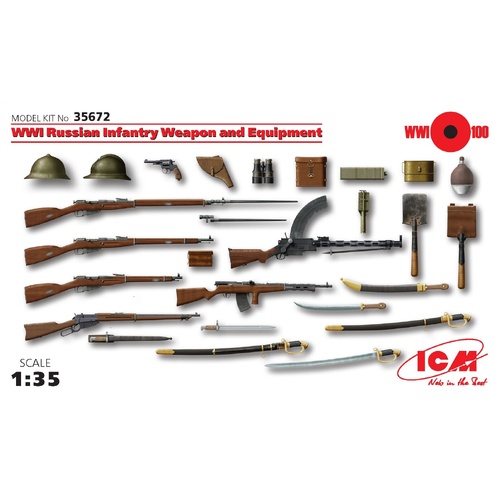 ICM 1/35 WWI Russian Infantry Weapon and Equipment Plastic Model Kit