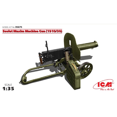 ICM 1/35 Soviet Maxim Machine Gun (1910/30) Plastic Model Kit