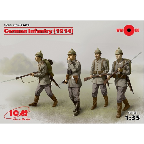 ICM 1/35 German Infantry (1914) (4 Figures) Plastic Model Kit