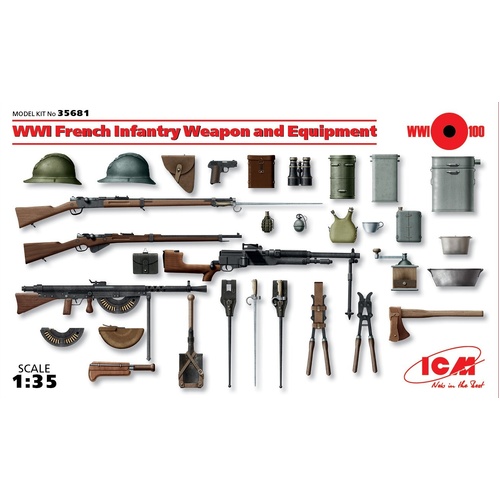 ICM 1/35 WWI French Infantry Weapon and Equipment Plastic Model Kit