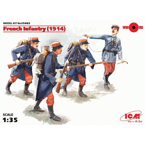 ICM 1/35 French Infantry (1914) (4 Figures) Plastic Model Kit