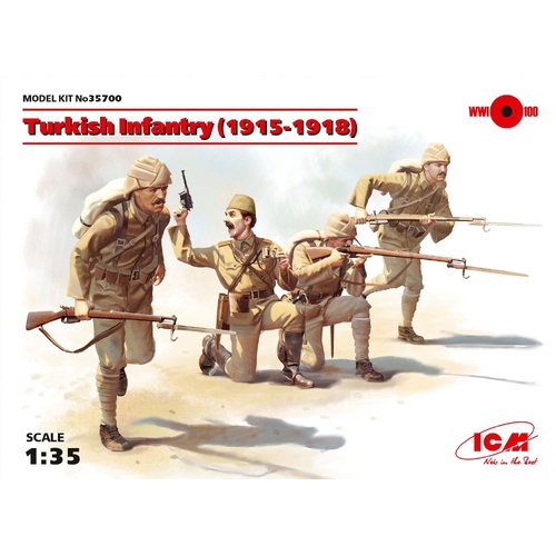 ICM 1/35 Turkish Infantry (1915-1918) (4 Figures) Plastic Model Kit