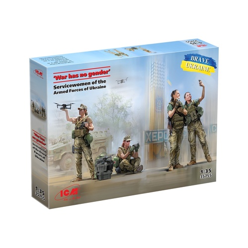ICM 1/35 War has no gender'. Female servicemen of the Armed Forces of Ukraine Plastic Model Kit