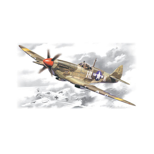 ICM 1/48 Spitfire Mk.VIII WWII USAAF Fighter Plastic Model Kit