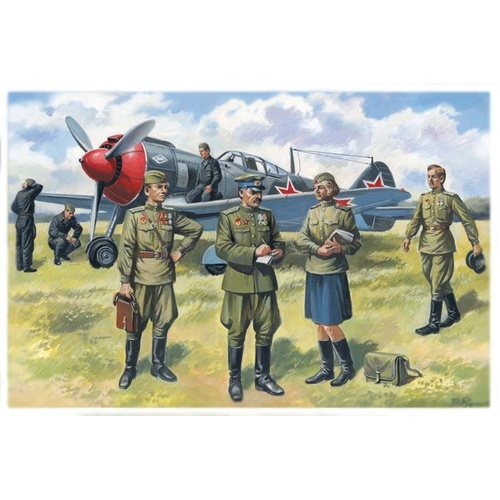 ICM 1/48 Soviet Air Force Pilots and Ground Personnel (1943-1945) (7 Figures) Plastic Model Kit