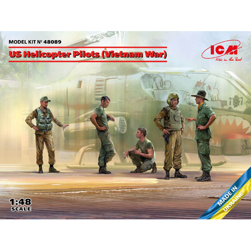 ICM 1/48 US Helicopter Pilots (Vietnam War) Plastic Model Kit