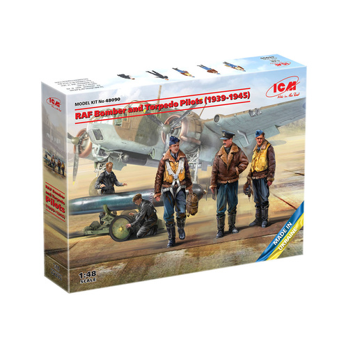 ICM 1/48 RAF Bomber and Torpedo Pilots (1939-1945) Plastic Model Kit