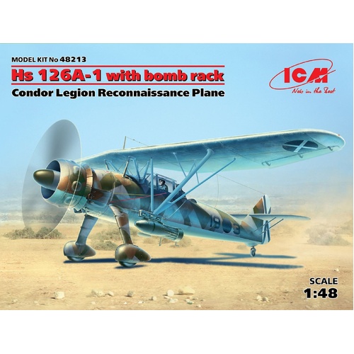 ICM 1/48 Hs 126A-1 with bomb rack Condor Legion Reconnaissance Plane Plastic Model Kit