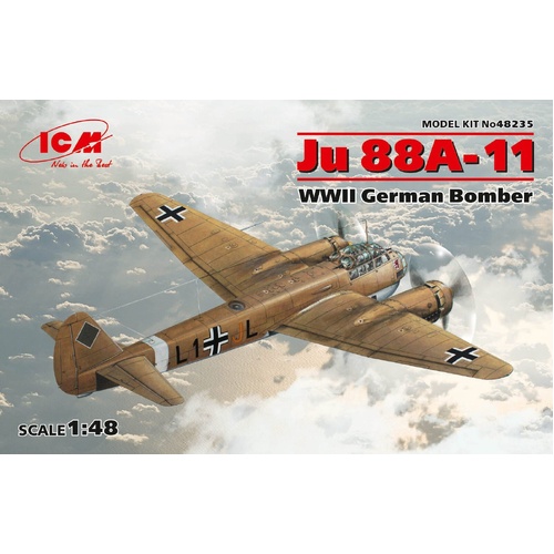 ICM 1/48 Ju 88A-11 WWII German Bomber Plastic Model Kit