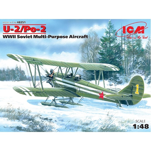 ICM 1/48 U-2/Po-2 WWII Soviet Multi-Purpose Aircraft Plastic Model Kit