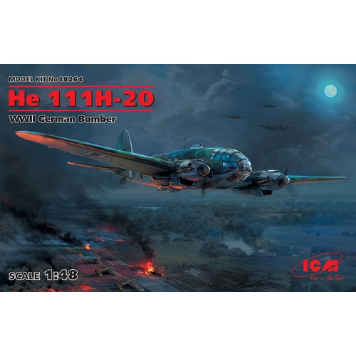 ICM 1/48 He 111H-20 WWII German Bomber Plastic Model Kit