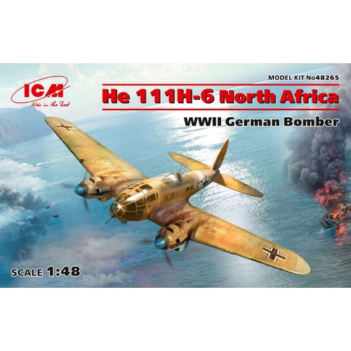 ICM 1/48 He 111H-6 North Africa WWII German Bomber Plastic Model Kit