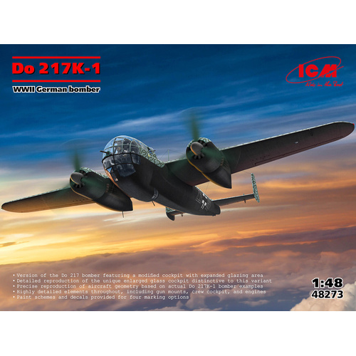 ICM 1/48 Do 217K-1 WWII German bomber Plastic Model Kit
