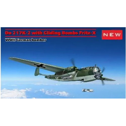 ICM 1/48 Do 217K-2 with Fritz-X WWII German Bomber Plastic Model Kit