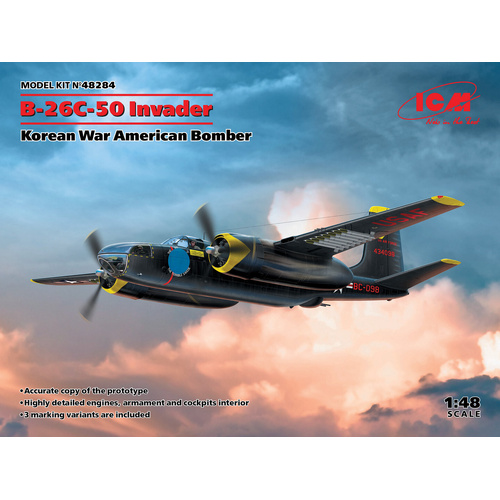 ICM 1/48 B-26?-50 Invader Korean War American Bomber Plastic Model Kit