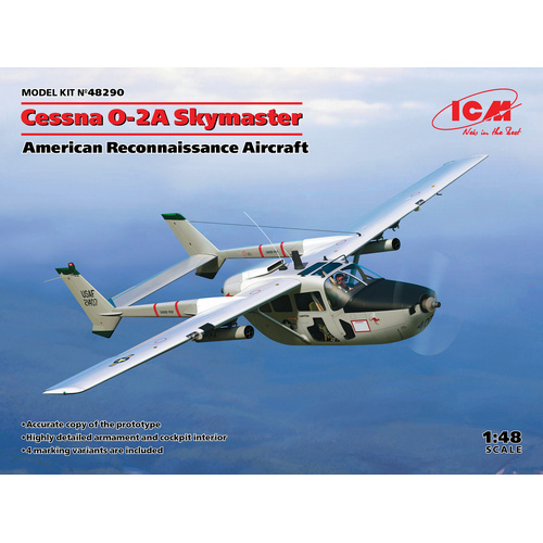 ICM 1/48 Cessna O-2A Skymaster American Reconnaissance Aircraft Plastic Model Kit