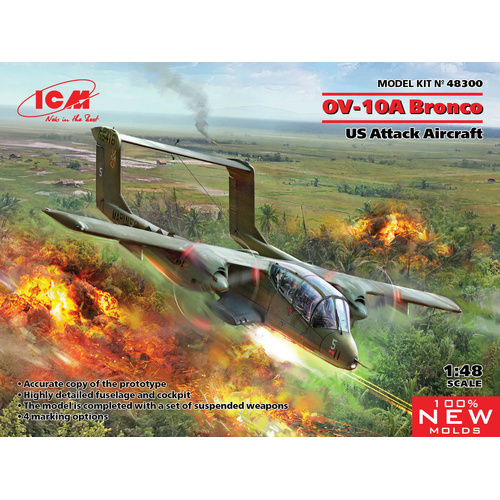ICM 1/48 OV-10? Bronco US Attack Aircraft Plastic Model Kit