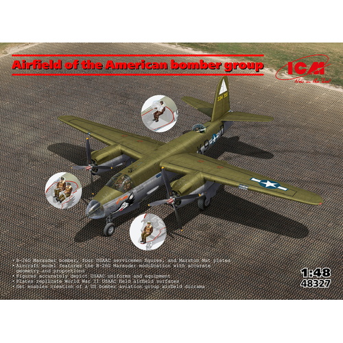 ICM 1/48 Airfield of the American Bomber Group Plastic Model Kit