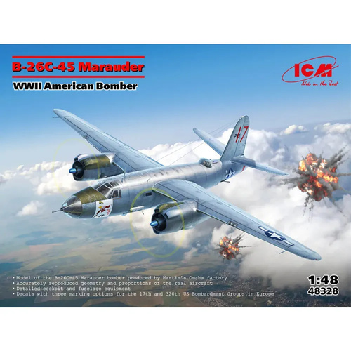 ICM 1/48 D-26C-45 Marauder WWII American Bomber Plastic Model Kit