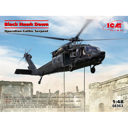 ICM 1/48 Black Hawk Down. Operation Gothic Serpent Plastic Model Kit