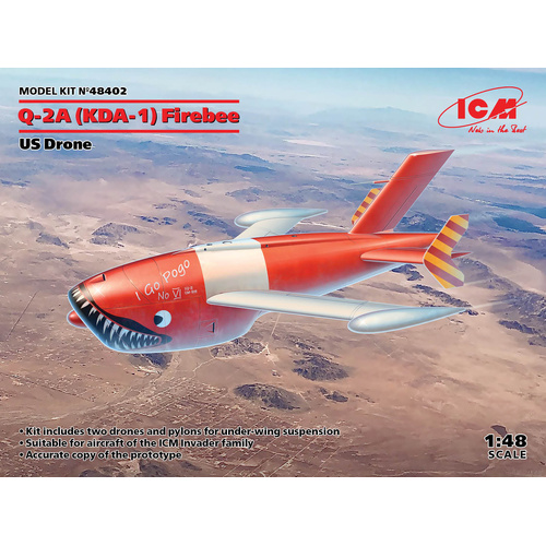 ICM 1/48 KDA-1 (Q-2A) Firebee US Drone (2 Airplanes and Pylons) Plastic Model Kit
