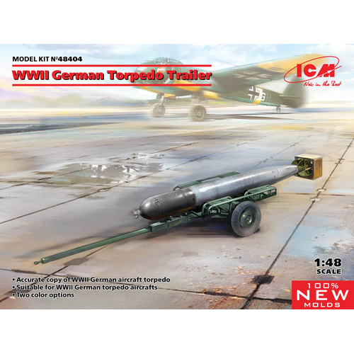 ICM 1/48 WWII German Torpedo Trailer Plastic Model Kit
