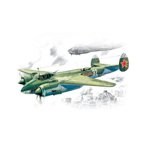 ICM 1/72 Tu-2S WWII Soviet Bomber Plastic Model Kit