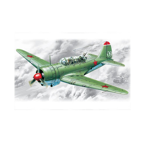 ICM 1/72 Su-2 WWII Soviet Light Bomber Plastic Model Kit