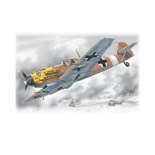 ICM 1/72 Messerschmitt Bf 109E-7/Trop WWII German Fighter Plastic Model Kit