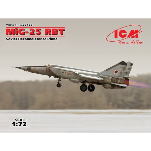 ICM 1/72 MiG-25 RBT Soviet Reconnaissance Plane Plastic Model Kit