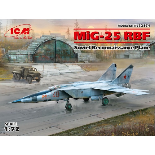 ICM 1/72 MiG-25 RBF Soviet Reconnaissance Plane Plastic Model Kit