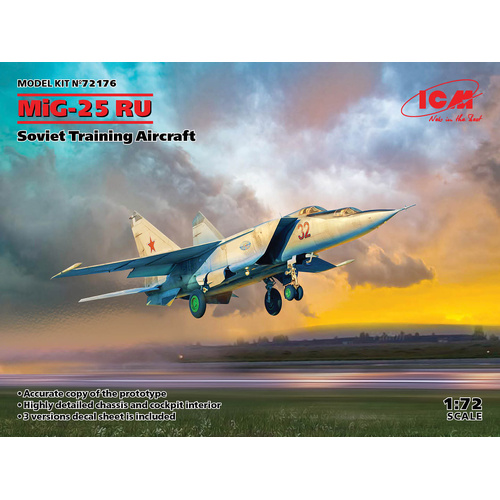 ICM 1/72 MiG-25 RU Soviet Training Aircraft Plastic Model Kit