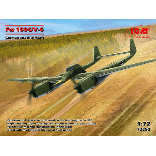 ICM 1/72 Fw 189C/V-6 German Attack Aircraft Plastic Model Kit