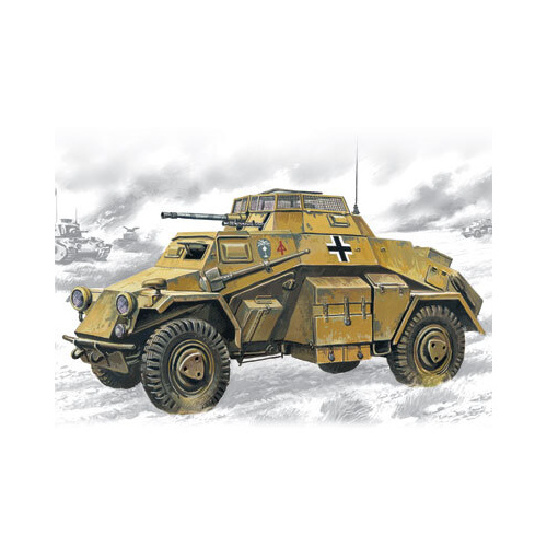ICM 1/72 Sd.Kfz.222 German Light Armoured Vehicle Plastic Model Kit