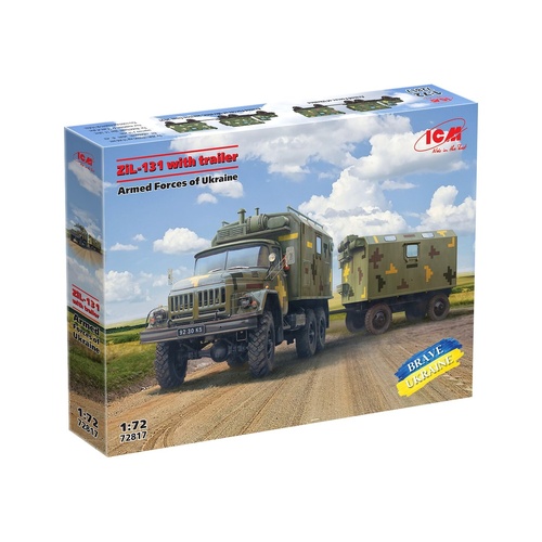 ICM 1/72 ZiL-131 Truck with trailer Armed Forces of Ukraine Plastic Model Kit