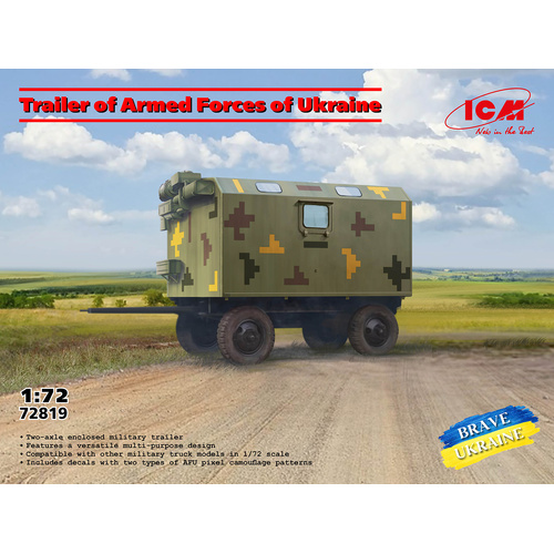 ICM 1/72 Trailer of Armed Forces of Ukraine Plastic Model Kit