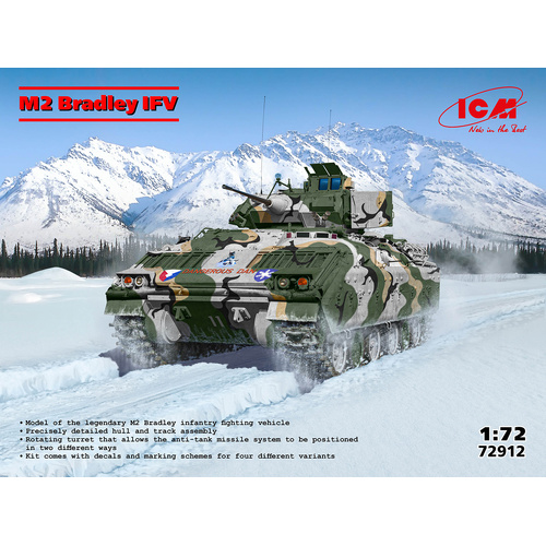 ICM 1/72 M2 Bradley US Infantry Fighting Vehicle Plastic Model Kit