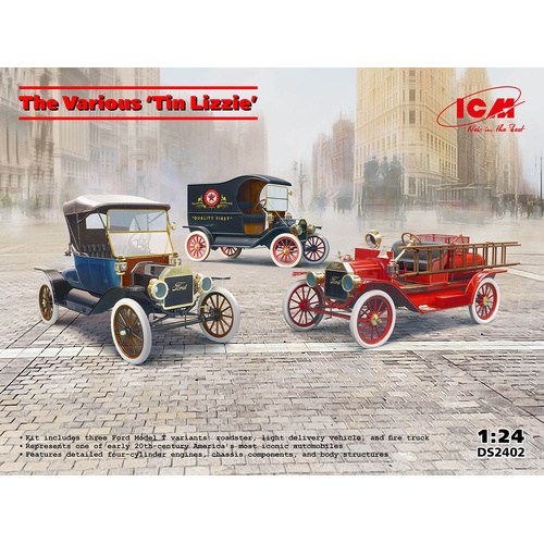 ICM 1/24 The Various 'Tin Lizzie' Plastic Model Kit Diorama Set