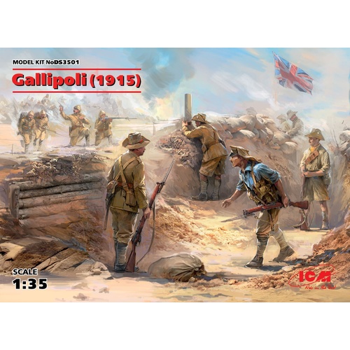 ICM 1/35 Gallipoli (1915) *Aus Decals* Plastic Model Kit Diorama Set