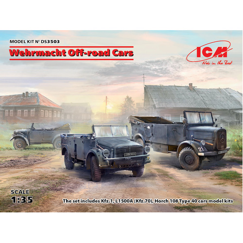 ICM 1/35 Wehrmacht Off-road Cars Plastic Model Kit Diorama Set