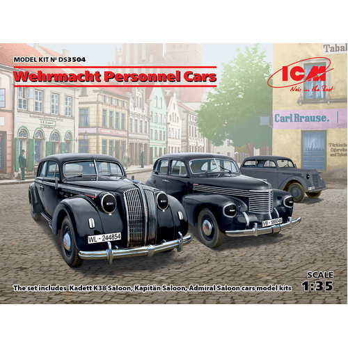 ICM 1/35 Wehrmacht Personnel Cars Plastic Model Kit Diorama Set