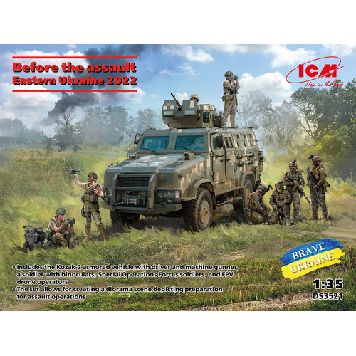 ICM 1/35 Before the assault. Eastern Ukraine 2022 Plastic Model Kit Diorama Set