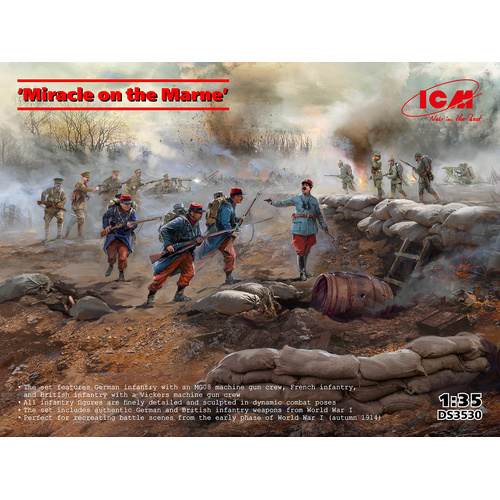 ICM 1/35 'Miracle on the Marne' Plastic Model Kit Diorama Set