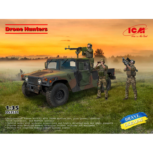 ICM 1/35 Drone Hunters Plastic Model Kit Diorama Set
