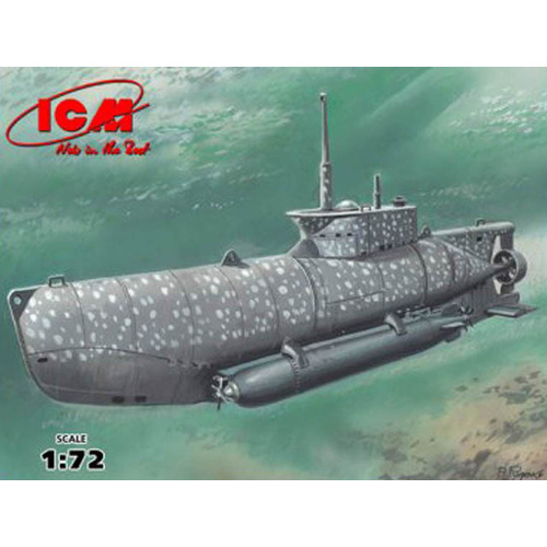 ICM 1/72 U-Boat Type XXVIIB 'Seehund' (Early) WWII German Midget Submarine Plastic Model Kit