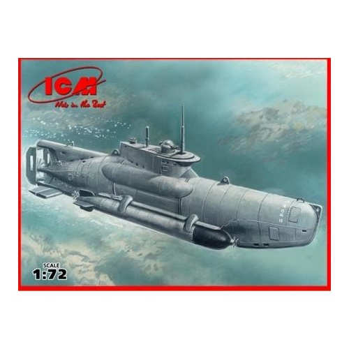 ICM 1/72 U-Boat Type XXVIIB 'Seehund' (Late) WWII German Midget Submarine Plastic Model Kit