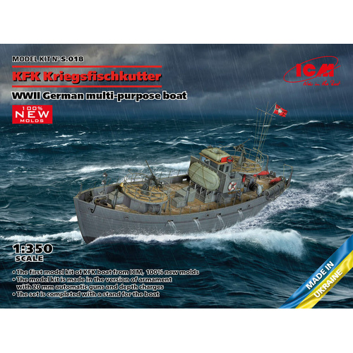 ICM 1/350 KFK Kriegsfischkutter WWII German multi-purpose boat Plastic Model Kit